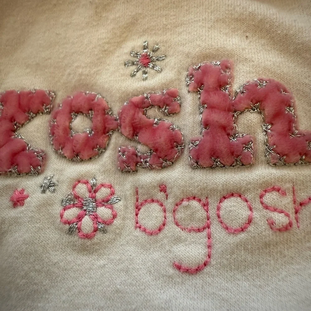 OshKosh B'gosh Beige Hoodie with Pink Accents